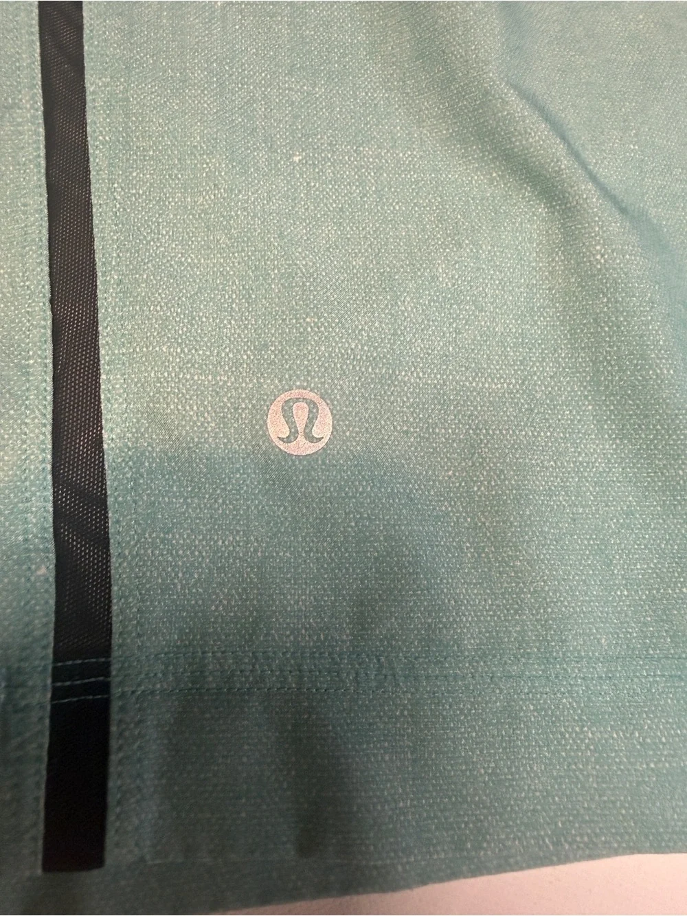 lululemon athletica Teal Athletic Shorts with Yellow Drawcord